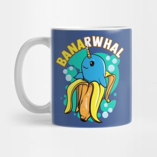 Banana Narwhal Banarwhal Funny Food Creatures Mug